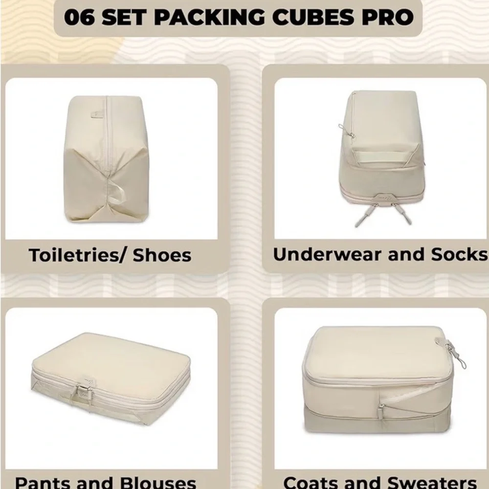 Cream Home Storage Organizer Set